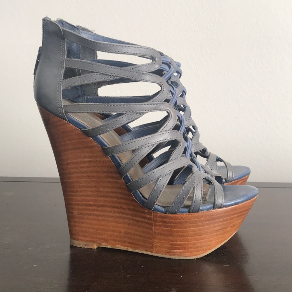 Dust blue high heels